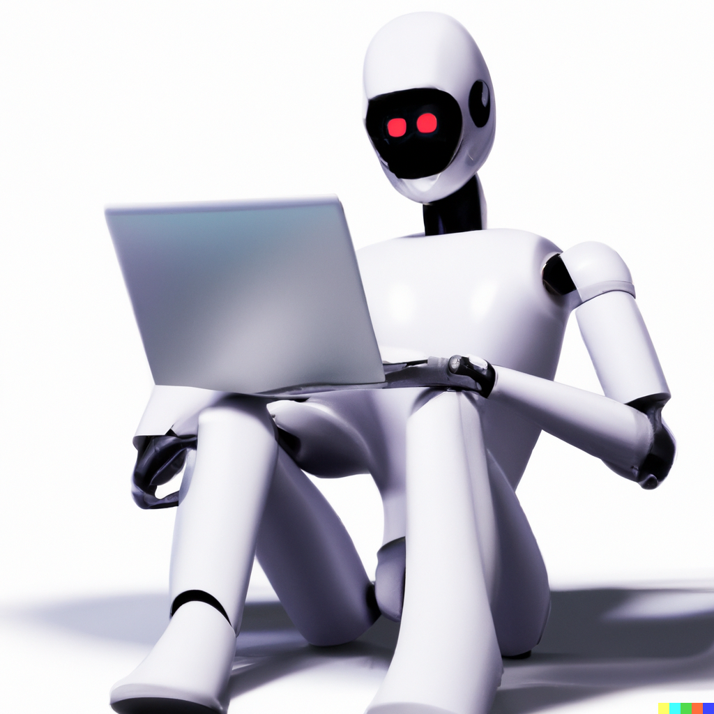 Robot en train de répondre à vos e-mails et de laisser les e-mails dans votre dossier brouillon